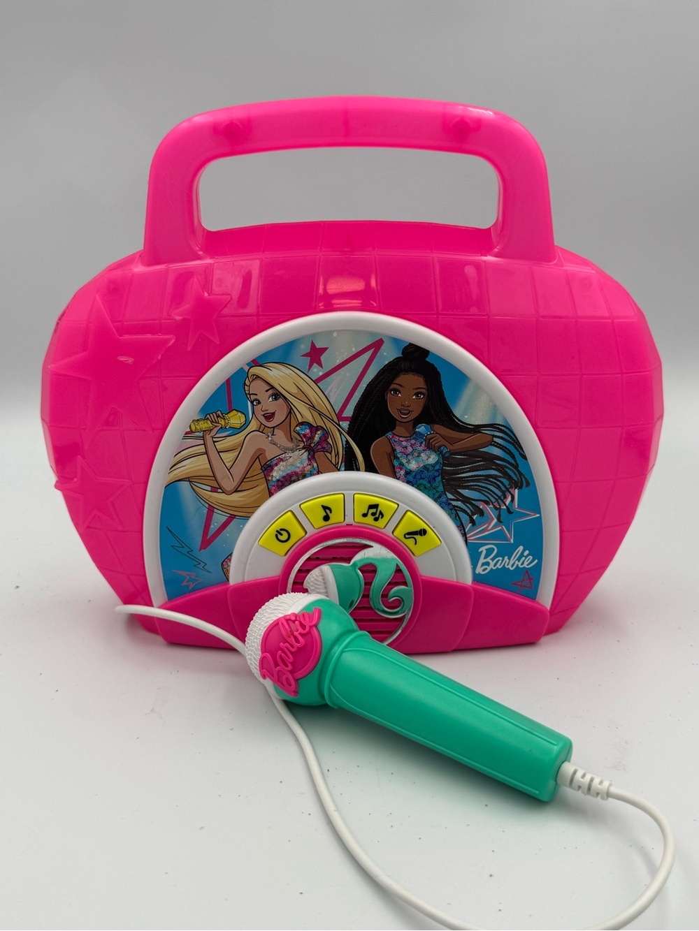 Barbie Sing-A-Long Boombox w/ Microphone Tested Works 2 Built-In Songs 2022